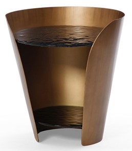Стеклянный столик в зал ET6123 (D48,6) закаленное стекло/бронзовый в Югорске