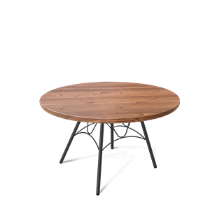 Круглый столик SHT-S100 / SHT-TT 70 МДФ (черный муар/орех светлый) в Лангепасе