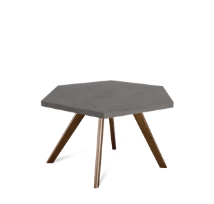 Круглый столик SHT-S39 / SHT-ТT20 70 ЛДСП (бетон чикаго темно-серый/темный орех) в Лангепасе