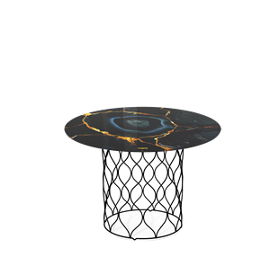 Столик SHT-TU49 / SHT-TT32 60 стекло/МДФ (титановый кварц/черный муар) в Когалыме