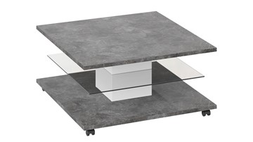 Квадратный столик Diamond тип 1 (Белый/Ателье темный глянец) в Лангепасе - предосмотр 1