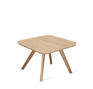 Квадратный столик SHT-S39 / SHT-TT 60/60 ЛДСП (дуб сонома/брашированный коричневый) в Радужном