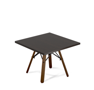 Квадратный столик SHT-S70 / SHT-TT 60/60 ЛДСП (венге луизиана/темный орех/черный муар) в Радужном