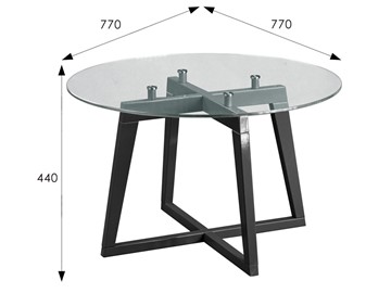 Столик стеклянный Рилле-445 (серый графит) в Лангепасе - предосмотр 5