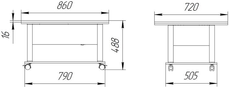 Стол трансформер Дебют-3, венге темный/черный в Урае - изображение 1