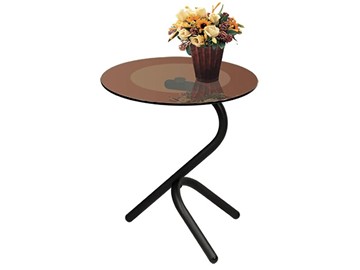 Стеклянный столик Дуэт 5 (черный-тонированное) в Лангепасе