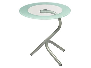 Стеклянный столик Дуэт 5 (металлик-прозрачное) в Пыть-Яхе