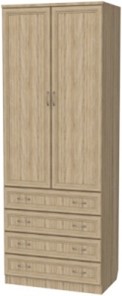 Шкаф 2-х дверный 103 со штангой, цвет Дуб Сонома в Радужном