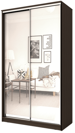 Шкаф 2-х створчатый 2300х1200х620 с двумя зеркалами ХИТ 23-12-55 Венге Аруба в Когалыме - изображение