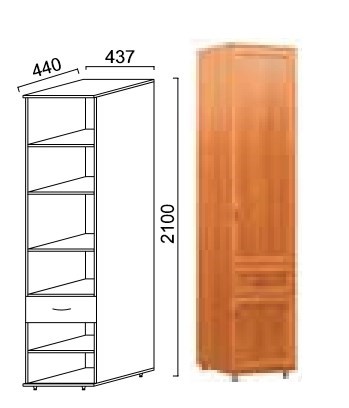 Шкаф двухстворчатый Александра-1, ПР-4, шимо светлый, МДФ с кожзамом в Лангепасе - изображение