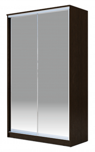 Шкаф 2-х дверный 2400х1362х620 Хит-24-14-88, Матовое стекло, Венге в Советском