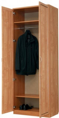 Шкаф двухстворчатый 100 со штангой, цвет Дуб Сонома в Советском - изображение 1
