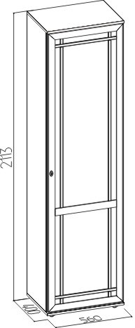 Шкаф одностворчатый Sherlock 71 + Фасад правый, Дуб Сонома в Лангепасе - изображение 2