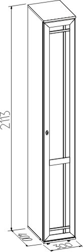 Шкаф одностворчатый Sherlock 73 + Фасад правый, Дуб Сонома в Урае - изображение 3