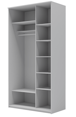 Шкаф 2-х дверный 2400х1362х620 с двумя зеркалами ХИТ 24-14-55 Венге Аруба в Урае - изображение 1