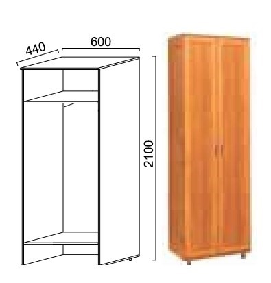 Шкаф двухдверный Александра-1, ПР-2, шимо светлый, МДФ с кожзамом в Лангепасе - изображение