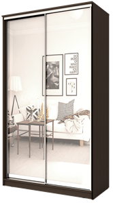 Шкаф 2-х дверный 2200х1682х620 с двумя зеркалами ХИТ 22-17-55 Венге Аруба в Когалыме