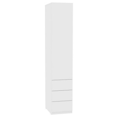Шкаф одностворчатый Риал (H11) 230х45х45 PUSH to OPEN, Белый в Нижневартовске - изображение