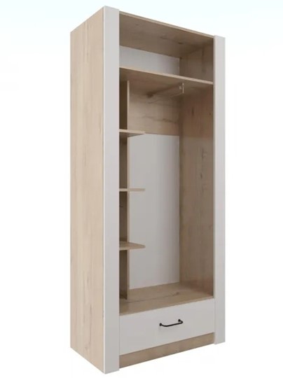 Шкаф гардеробный Ева 5 М1 дуб ирландский/белый матовый в Ханты-Мансийске - изображение 1