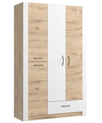 Шкаф гардеробный Ева 5 М2 дуб ирландский/белый матовый в Нягани - изображение