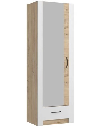 Шкаф гардеробный Ева 5 М3 дуб ирландский/белый матовый в Лангепасе - изображение