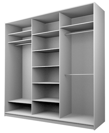 Шкаф 3-х дверный MAX МШ-25-6-24-151, Профиль Белый/Цвет Графит в Когалыме - изображение 1