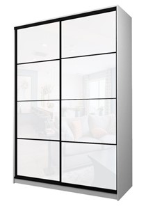 Шкаф 2-х створчатый MAX МШ-25-6-18-22, Профиль Черный/Цвет Белый/Oracal Белый в Лангепасе