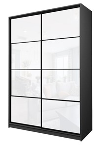 Шкаф 2-х дверный MAX МШ-25-6-18-22, Профиль Черный/Цвет Графит/Oracal Белый в Когалыме
