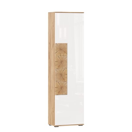 Шкаф одностворчатый Фиджи, 659300, белый/дуб золотой в Радужном - изображение