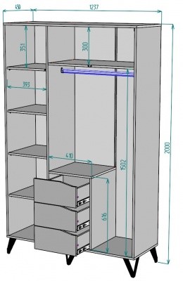 Шкаф с ящиками Дельта H141, ДКМ в Урае - изображение 1