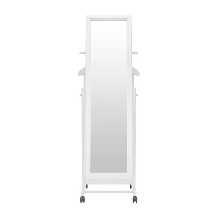 Вешалка напольная с зеркалом Leset Сиэтл (Белый) в Лангепасе - изображение