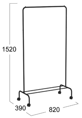 Вешалка для одежды Радуга 2-ВНП 299 Черный в Урае - изображение 1