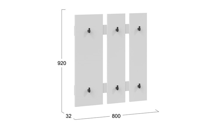 Вешалка настенная Агата 300.007.000 (Белый) в Нижневартовске - изображение 1
