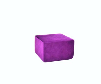 Пуф бескаркасный Тетрис 50х50, фиолетовый в Урае