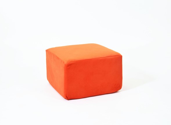 Пуф бескаркасный Тетрис 50х50, оранжевый в Лангепасе - изображение