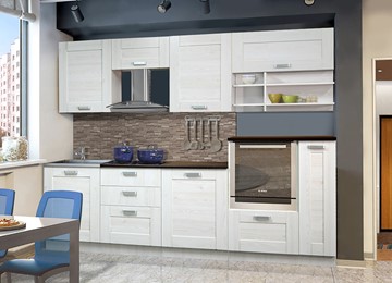 Кухонный гарнитур Квадро 2700, цвет Белая лиственница в Сургуте