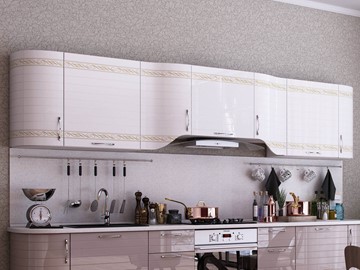 Кухонный гарнитур Анастасия цвет капучино 2 (260 см) в Нефтеюганске - предосмотр 1