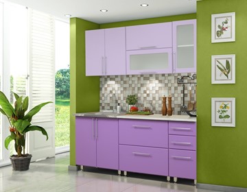 Кухонный гарнитур Мыло 224 2000х718, цвет Фиолет/Пастель фиолет в Ханты-Мансийске