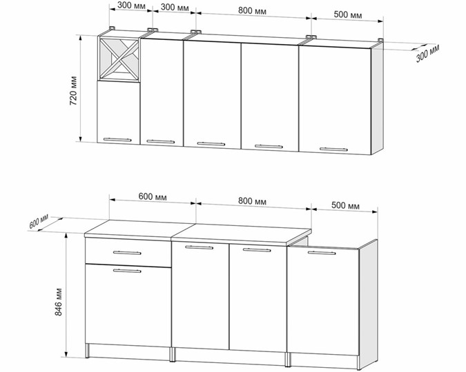 Кухонный гарнитур Милана 1,9 м (Бетон Пайн темный) в Пыть-Яхе - изображение 2
