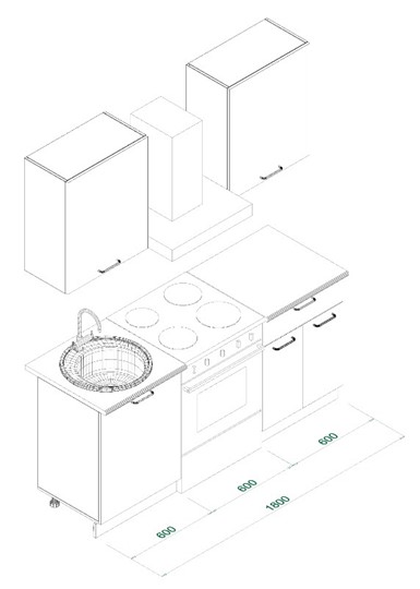Кухонный гарнитур МК НОРД Комплект №2 1,2м Дуб Крафт Белый (K001 PW) в Урае - изображение 5