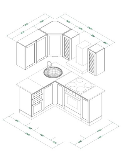 Гарнитур кухонный МК РИВЬЕРА Комплект №9 1,4х1,8м угловая ПВХ Белый в Лангепасе - изображение 8