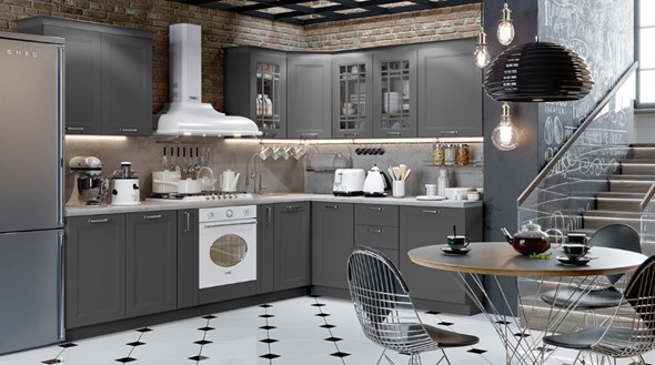Угловая кухня Одри №2 (Серый) в Нижневартовске - изображение