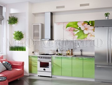 Кухонный гарнитур фотопечать Яблоневый цвет 2,0 в Сургуте