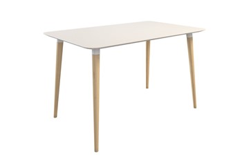 Обеденный стол Сканди 1, белый/светлый лак в Лангепасе
