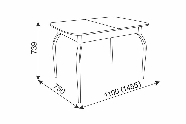 Раздвижной стол Танго, белый/геометрия в Лангепасе - изображение 2