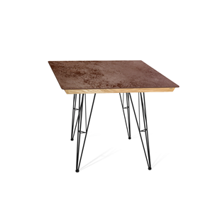 Керамический кухонный стол SHT-TU10 (4 шт.)/ТT8 60/60 (черный/прозрачный лак/коричневая сепия) в Когалыме