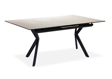 Кухонный раздвижной стол Бордо 1CX 140х85 (Oxide Avorio/Графит) в Радужном