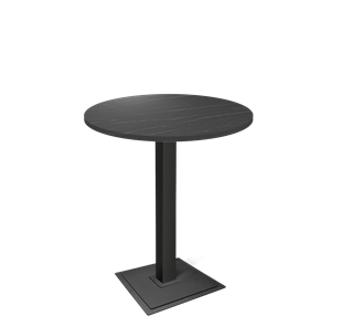 Барный стол SHT-TU5-BS1/H110 / SHT-TT 80 ЛДСП (камень пьетра гриджио черный/черный) в Лангепасе