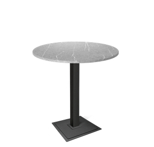 Барный стол SHT-TU5-BS1/H110 / SHT-TT 90 МДФ (серый мрамор/черный) в Лангепасе