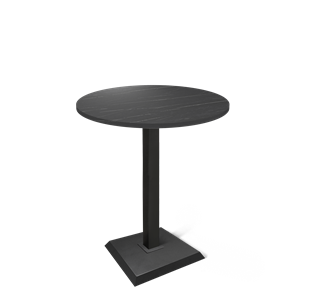 Барный стол SHT-TU5-BS2/H110 / SHT-TT 80 ЛДСП (камень пьетра гриджио черный/черный) в Лангепасе